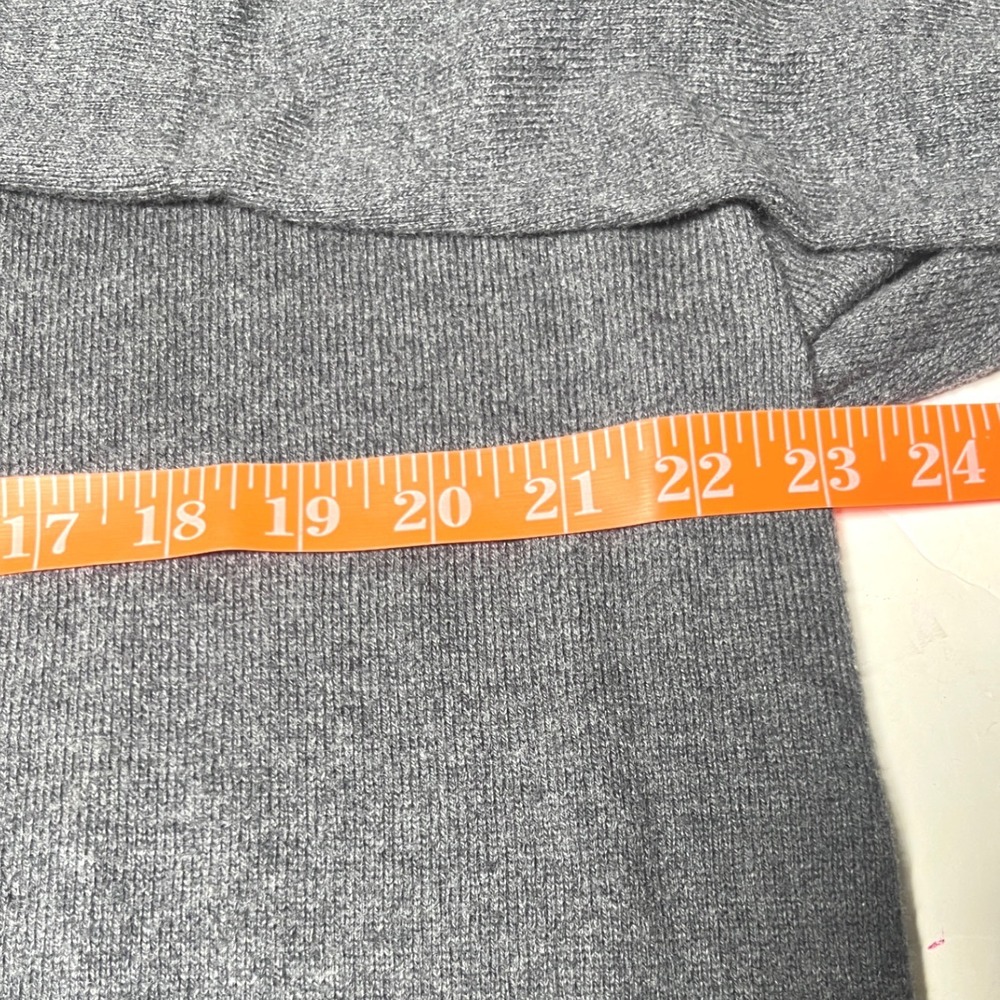 Alan Flusser Cotton Cashmere Cardigan Charcoal Gray V Neck Button XL - Picture 6 of 8